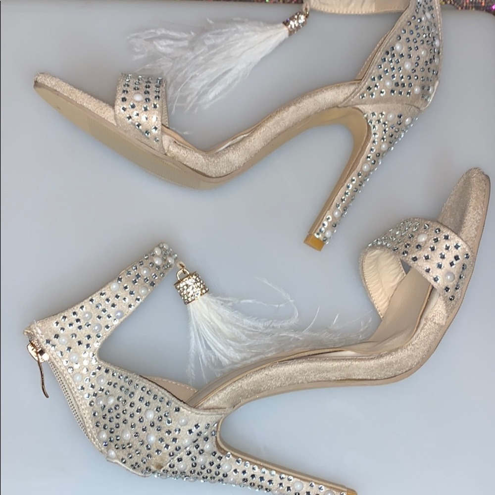 COPY - Bling & Pearl Nude Pumps
